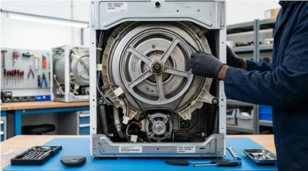 Diagnostic moteur, courroie et tambour lave-linge, dépannage Abidjan